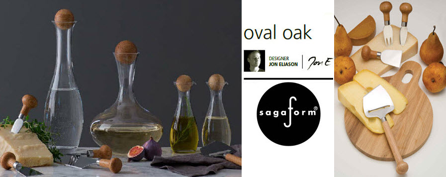 Sagaform Wine & Water Carafe with Oak Stopper