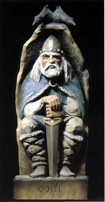 Viking Odin, Henning Wood Carving