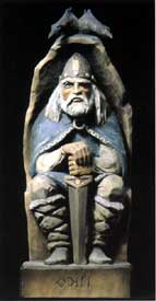 Henning Viking Odin Wood Carving