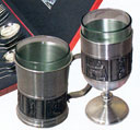 Stein and Wine Goblet with Glass Insert